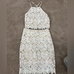 WYLDR two piece white set, size small
